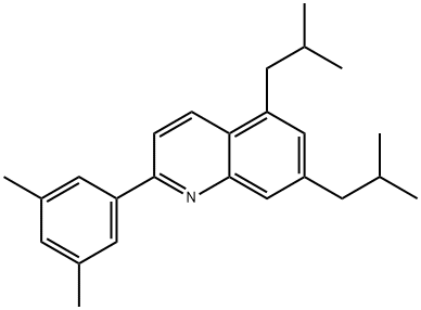 2-(3,5-DiMethyl-phenyl)-5,7-diisobutyl-quinoline Struktur