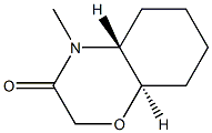 2H-1,4-Benzoxazin-3(4H)-one, hexahydro-4-Methyl-, trans- (9CI) Struktur