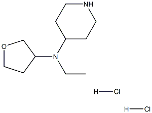 N-Ethyl-N-(tetrahydrofuran-3-yl)piperidin-4-aMine dihydrochloride Struktur