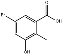 5-broMo-3-hydroxy-2-Methylbenzoic acid Struktur