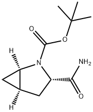 2-Azabicyclo[3.1.0]hexane-2-carboxylic acid, 3-(aMinocarbonyl)-, 1,1-diMethylethyl ester, (1R,3S,5R)- Struktur