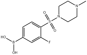 (3-fluoro-4-((4-Methylpiperazin-1-yl)sulfonyl)phenyl)boronic acid Struktur