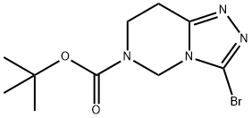 Tert-butyl 3-broMo-7,8-dihydro-[1,2,4]triazolo[4,3-c]pyriMidine-6(5H)-carboxylate Struktur