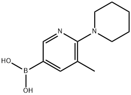 5-Methyl-6-(piperidin-1-yl)pyridin-3-ylboronic acid Struktur