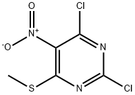 2,4-dichloro-6-(Methylthio)-5-nitropyriMidine Struktur