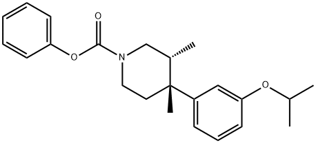 1-Piperidinecarboxylic acid, 3,4-diMethyl-4-[3-(1-Methylethoxy)phenyl]-, phenyl ester, (3R,4R)- Struktur