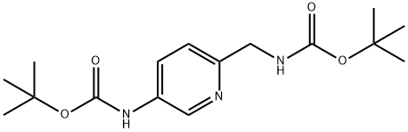 5-(BOC-アミノ)-2-(BOC-アミノメチル)ピリジン 化學(xué)構(gòu)造式