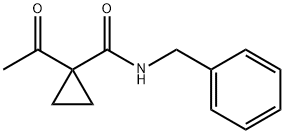 CyclopropanecarboxaMide, 1-acetyl-N-(phenylMethyl)- Struktur