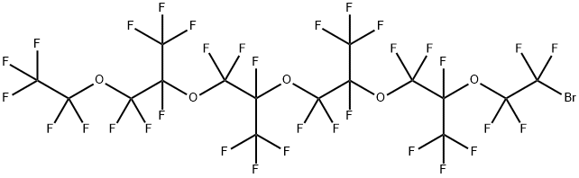 1-BroMo-1,1,2,2,4,5,5,7,8,8,10,11,11,13,14,14,16,16,17,17,17-henicosafluoro-4,7,10,13-tetrakis(trifluoroMethyl)-3,6,9,12,15-pentaoxaheptadecane Struktur