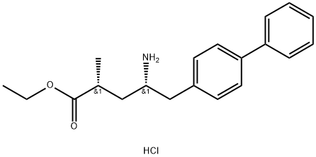 (2R,4S)-4-Amino-5-(biphenyl-4-yl)-2-methylpentanoic Acid Ethyl Ester Hydrochloride Struktur