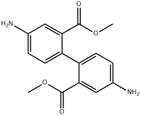 diMethyl 4,4'-dinitro-[1,1'-biphenyl]-2,2'-dicarboxylate Struktur