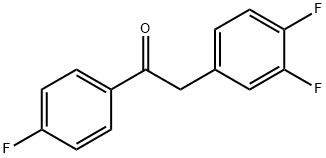 2-(3,4-Difluorophenyl)-1-(4-fluorophenyl)ethanone Struktur