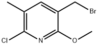 3-(BroMoMethyl)-6-chloro-2-Methoxy-5-Methylpyridine Struktur