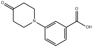 3-(4-oxopiperidin-1-yl)benzoic acid Struktur