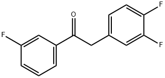 2-(3,4-Difluorophenyl)-1-(3-fluorophenyl)ethanone Struktur