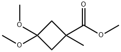 Methyl 3,3-diMethoxy-1-Methyl-cyclobutanecarboxylate Struktur