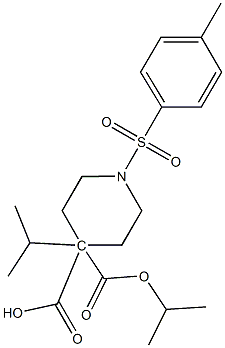 1-(Toluene-4-sulfonyl)-piperidine-4,4-dicarboxylic acid diisopropyl ester Struktur