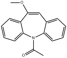 1-(10-Methoxy-5H-dibenzo[b,f]azepin-5-yl)ethanone Struktur