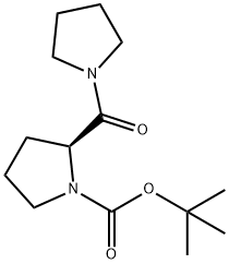 (S)-tert-Butyl 2-(pyrrolidine-1-carbonyl)pyrrolidine-1-carboxylate Struktur