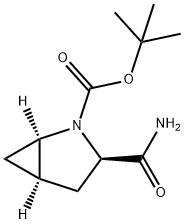 2-Azabicyclo[3.1.0]hexane-2-carboxylic acid, 3-(aMinocarbonyl)-, 1,1-diMethylethyl ester, (1R,3R,5R)- Struktur