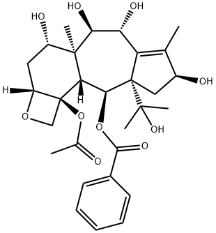 7,13-Dideacetyl-9,10-didebenzoyltaxchinin C Struktur