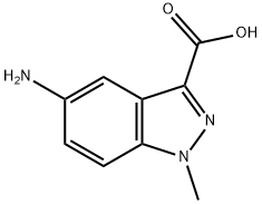 5aMino1Methyl1Hindazole3carboxylic acid Struktur