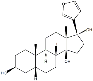 (3S,5R,8R,9S,10S,13R,14S,17R)-17-(3-furyl)-10,13-dimethyl-2,3,4,5,6,7, 8,9,11,12,15,16-dodecahydro-1H-cyclopenta[a]phenanthrene-3,14,17-triol Struktur