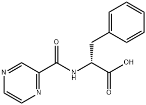 (R)-3-phenyl-2-(pyrazine-2-carboxaMido)propanoic acid Struktur