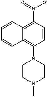 1-Methyl-4-(4-nitro-1-naphthyl)piperazine Struktur