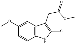 Methyl 2-(2-chloro-5-Methoxy-1H-indol-3-yl)acetate Struktur