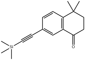 1(2H)-Naphthalenone, 3,4-dihydro-4,4-diMethyl-7-[(triMethylsilyl)ethynyl]- Struktur