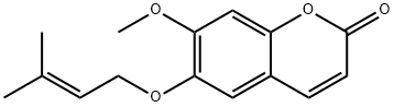 7-Methoxy-6-[(3-methyl-2-buten-1-yl)oxy]-2H-1-benzopyran-2-one Struktur