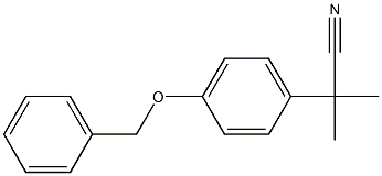 2-(4-Benzyloxy-phenyl)-2-Methyl-propionitrile Struktur