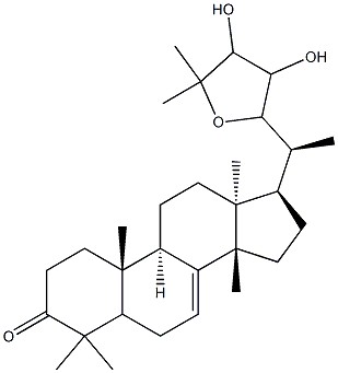 (13α,14β,17α,20R)-22,25-Epoxy-23,24-dihydroxy-5α-lanost-7-en-3-one Struktur