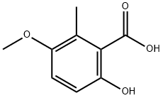 6-Hydroxy-3-Methoxy-2-Methylbenzoic acid Struktur