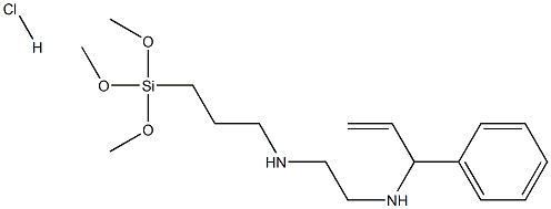 1,2-Ethanediamine, N-3-(trimethoxysilyl)propyl-, N-(ethenylphenyl)methyl derivs., hydrochlorides Struktur