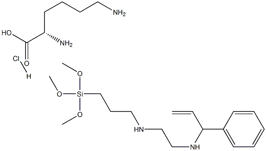 1,2-Ethanediamine, N1-(3-(trimethoxysilyl)propyl)-, N-((ethenylphenyl)methyl) derivs., hydrochlorides, hydrolyzed Struktur