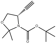 (S)-2,2-Dimethyl-3-(N-Boc)-4-ethynyl-oxazolidine Struktur