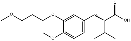 (S)-2-(4-Methoxy-3-(3-Methoxypropoxy)benzyl)-3-Methylbutanoic acid Struktur