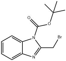 tert-butyl 2-(broMoMethyl)-1H-benzo[d]iMidazole-1-carboxylate Struktur