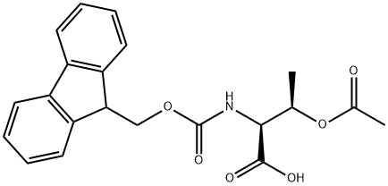 (2S,3R)-2-((((9H-Fluoren-9-yl)Methoxy)carbonyl)aMino)-3-acetoxybutanoic acid Struktur