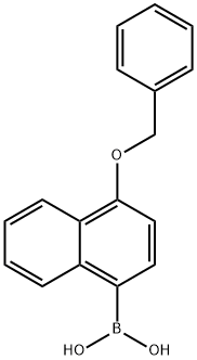 1-benzyloxynaphthalene-4-boronic acid Struktur