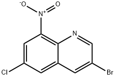 3-broMo-6-chloro-8-nitroquinoline Struktur