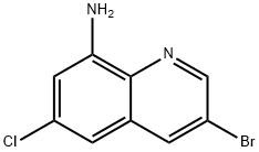 3-broMo-6-chloro-8-QuinolinaMine Struktur