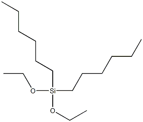 Di-n-hexyldiethoxysilan Struktur