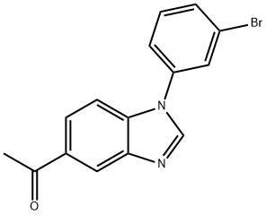 1-(1-(3-bromophenyl)-1H-benzo[d]imidazol-5-yl)ethanone Struktur