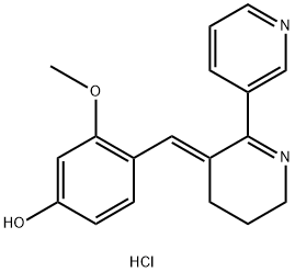 (E)-3-Methoxy-4-((2-(pyridin-3-yl)-5,6-dihydropyridin-3(4H)-ylidene)Methyl)phenol dihydrochloride Struktur