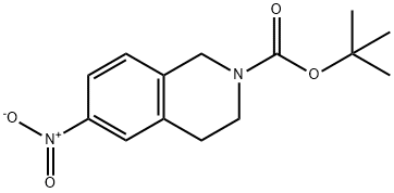 tert-butyl6-nitro-3,4-dihydroisoquinoline-2(1H)-carboxylate Struktur