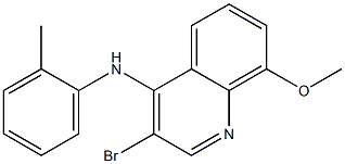 3-BroMo-8-Methoxy-N-(o-tolyl)quinolin-4-aMine Struktur