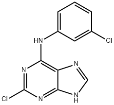 9H-Purin-6-aMine, 2-chloro-N-(3-chlorophenyl)- Struktur